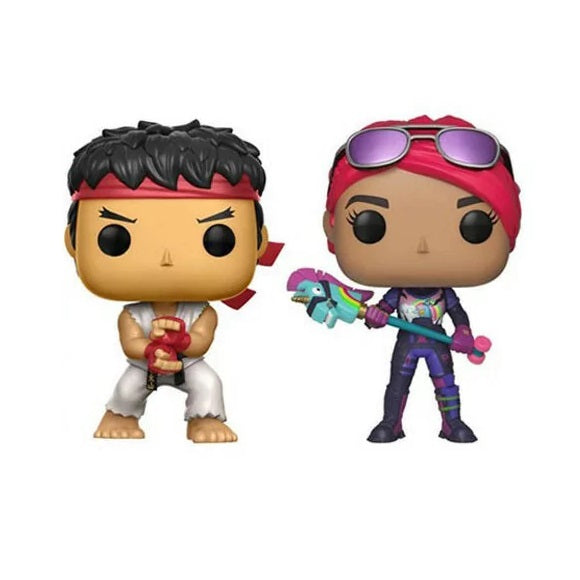 Funko Pop Games Fortnite Street Fighter - Ryu & Brite Bomber 2 Pack Vinyl Figure