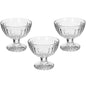 Set of 3 Glass Ice Cream Bowls Rome 3 Pieces 180ml Dessert Cups