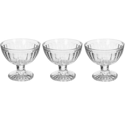 Set 3tlg. Eisbecher Glas Roma 3 Stück Gläser à 180ml Dessertschale