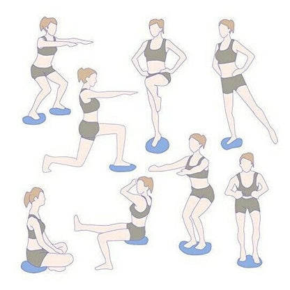 AUFBLASBARES GLEICHGEWICHTSKISSEN BALANCE PROPRIOZEPTIVE SCHEIBE YOGA PILATES | SCHWARZ