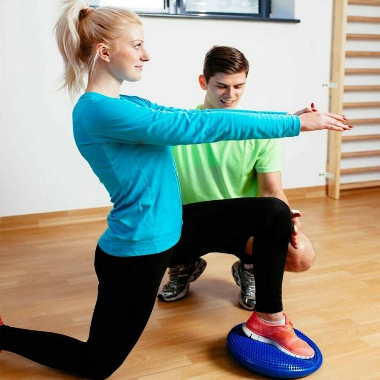 AUFBLASBARES GLEICHGEWICHTSKISSEN BALANCE PROPRIOZEPTIVE SCHEIBE YOGA PILATES | SCHWARZ