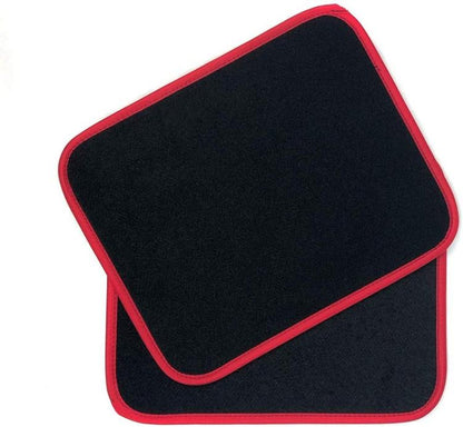 Set 4 Tappetini In Moquette Per Auto Universali Tappeti Con Battitacco Nero