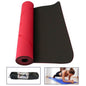 Pilates Mat Yoga Mat Fitness Mat TPE Rubber 6mm Two-Tone Red