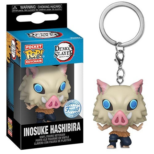 Funko Pop! Schlüsselanhänger – Demon Slayer (Inosuke 7th Form) Sonderedition Schlüsselanhänger