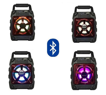 CASSA PORTATILE CON RADIO FM SD USB BLUETOOTH MP3 SMARTPHONE SPEAKER LED VIVAVOC