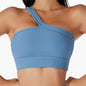 Women's One-Shoulder Sports Bra - Summer Yoga Fitness Top