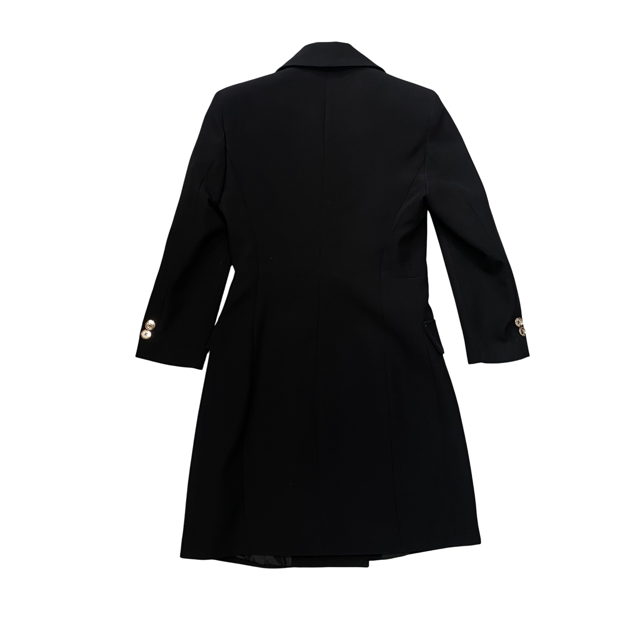 Relish – Abito Donna CRUZ Corto M.7/8 Effetto Giacca Doppiopetto con Revers e Tasche RDA2509006001 Nero | Eleganza Sartoriale, Struttura Femminile e Versatilità Made In Italy