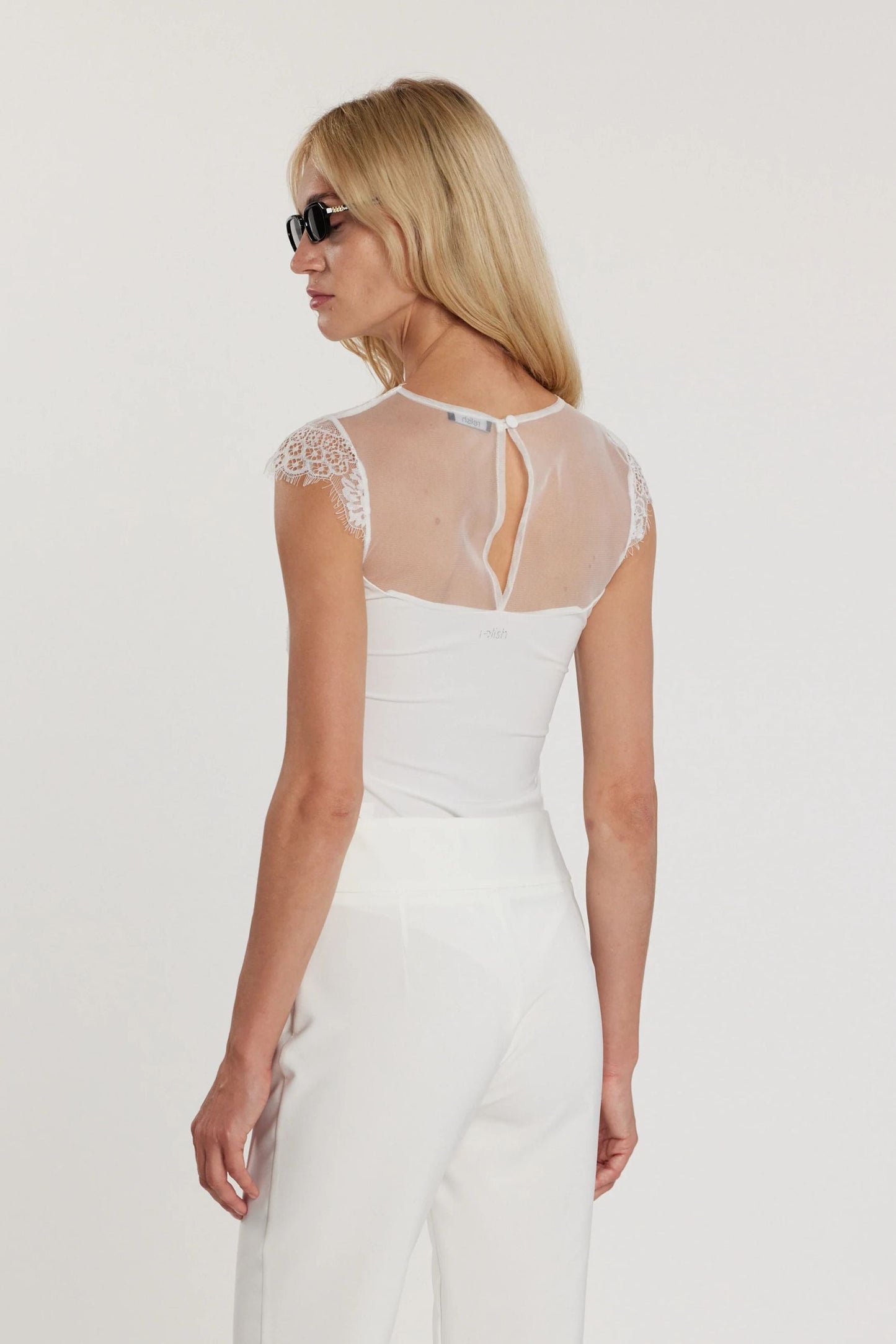 Relish Body BASIS Donna Maniche Corte Inserti Tulle Pizzo Milk - RDP2603006066 1101