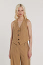 Relish DANIELI_P waistcoat three buttons plus welt pockets RDP2605303033 tannin