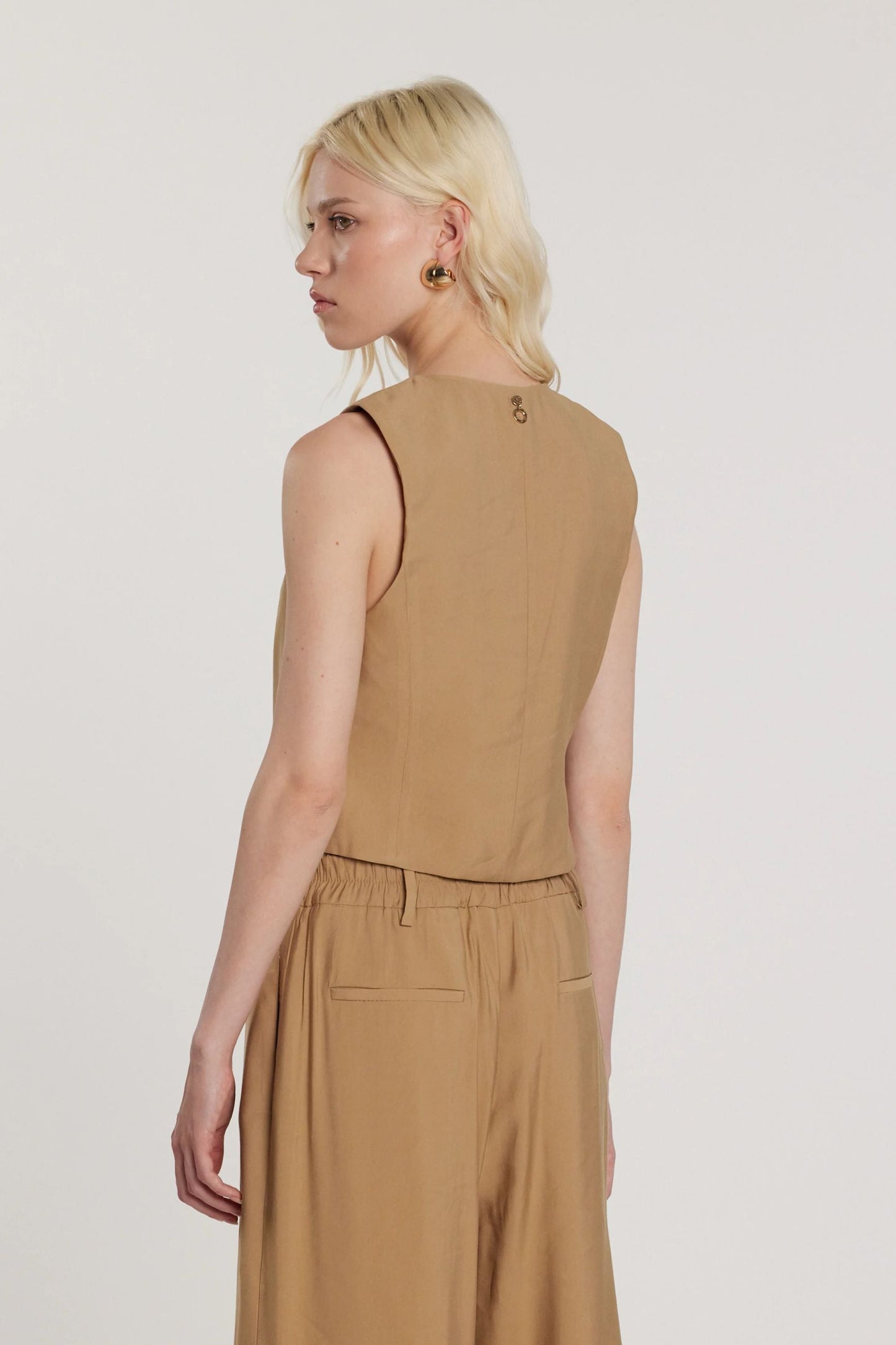 Relish Gilet DANIELI_P tre bottoni più tasche filetto RDP2605303033 tannin