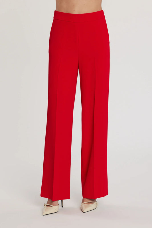 Relish Pantalone LALIM Vita Alta Palazzo RDP2607006025 Rosso Donna