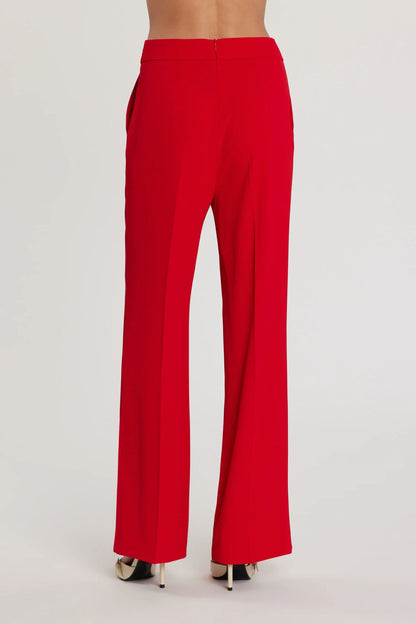 Relish Pantalone LALIM Vita Alta Palazzo RDP2607006025 Rosso Donna