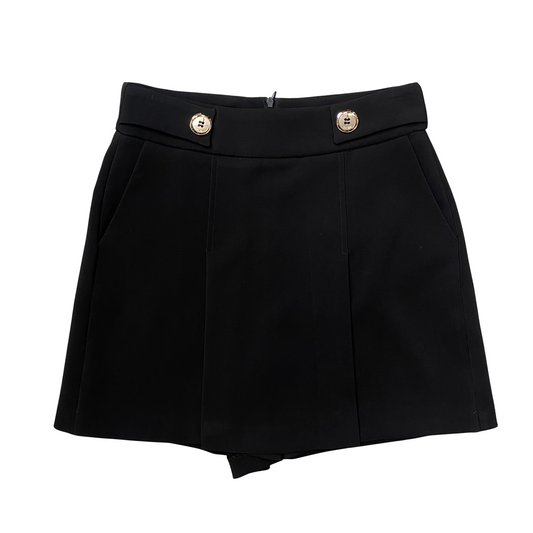 Relish Shorts EZRA Vita Alta Effetto Gonna Donna Nero - RDA2507006031