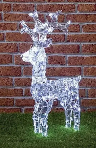 Rentier Kristalle 100 LEDs weiß 3D