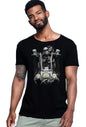 Ride Fire Tattoo Skull - Men's Slub Cotton T-Shirt