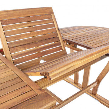 Tavolo ovale allungabile in legno Acacia massiccio 180/240x100 cm