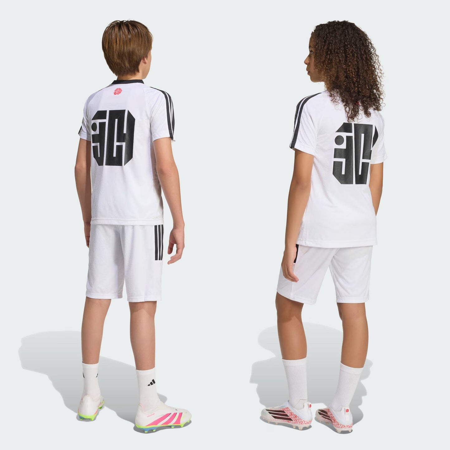 Adidas Pantaloncino Allenamento Junior Lamine Yamal KD6434 - Bianco Bambino