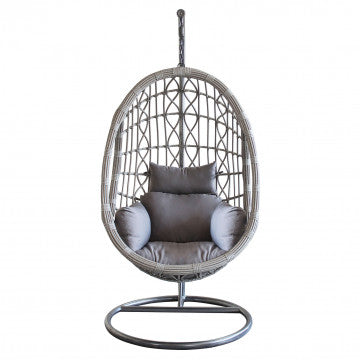 Hängeschaukel Capraia mit Metallgestell und Wicker-Sitzfläche
