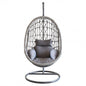 Capraia Hanging Swing Chair with metal frame and wicker seat