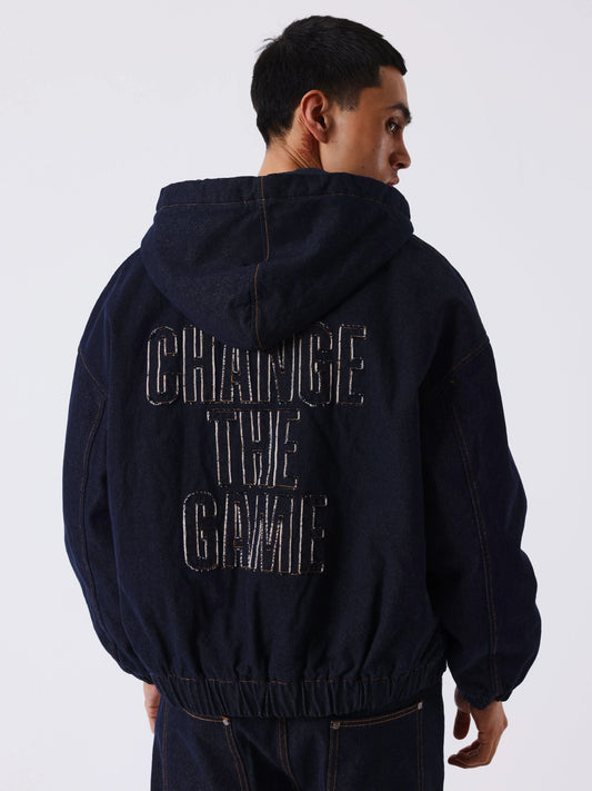 Project X Paris Giacca con cappuccio in denim snow 2693127 blu