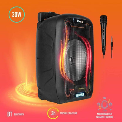 Ngs Speaker Wild Samba Portatile Bt + Mic Wiederaufladbar 30W Bluetooth Lautsprecher
