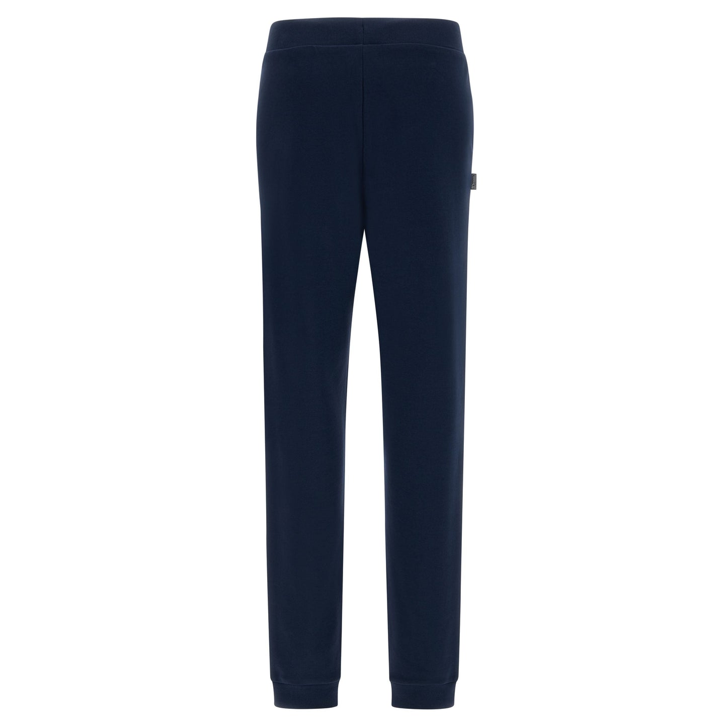 Freddy pantalone sportivo in interlock  con stampa in argento e fondo con polsino S3WBCP8 B94 blu navy