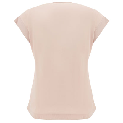 Freddy T-shirt da donna in modal e satin S3WSDT6 P62 smoke rose