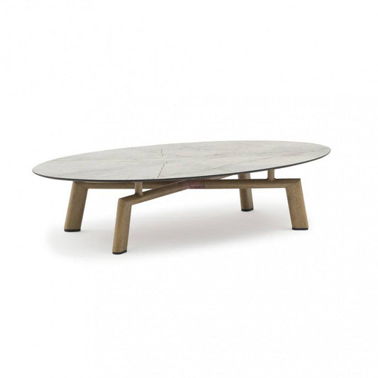 Tavolino Modulare - Medellín - Forma Ovale - Piano in HPL - 137x71x31cm