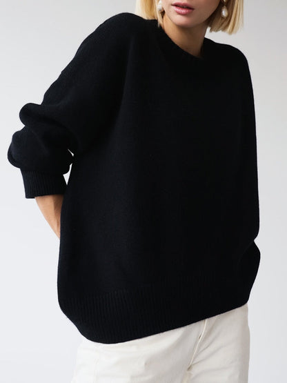Women's Solid-Color Oversized Sweater
