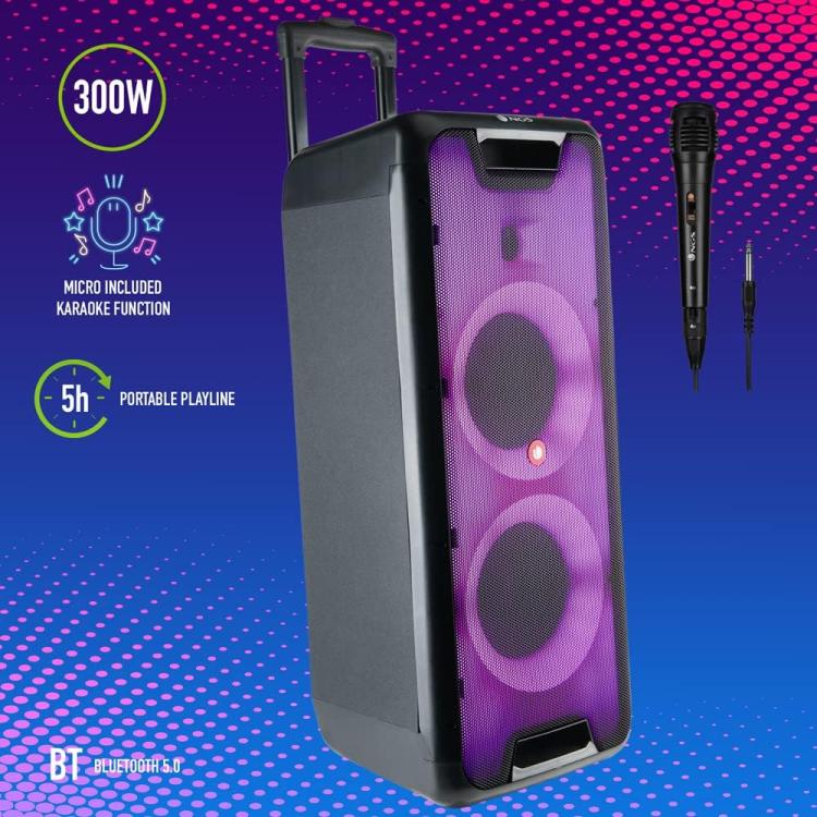Ngs Speaker Wild Rave2 Tragbarer BT TWS +Mikrofon Wiederaufladbarer 300W Bluetooth Lautsprecher
