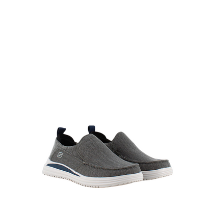 Skechers scarpa casual da uomo in tela Proven Evers 204472/CHAR carbone