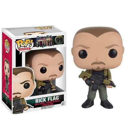 Funko Pop Heroes DC Suicide Squad 99 Rick Flag Joel Kinnaman Vinylfigur Statue