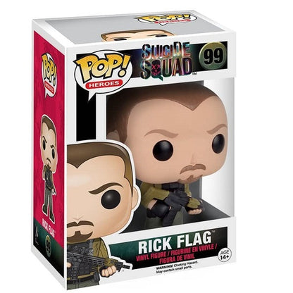 Funko Pop Heroes DC Suicide Squad 99 Rick Flag Joel Kinnaman Vinylfigur Statue