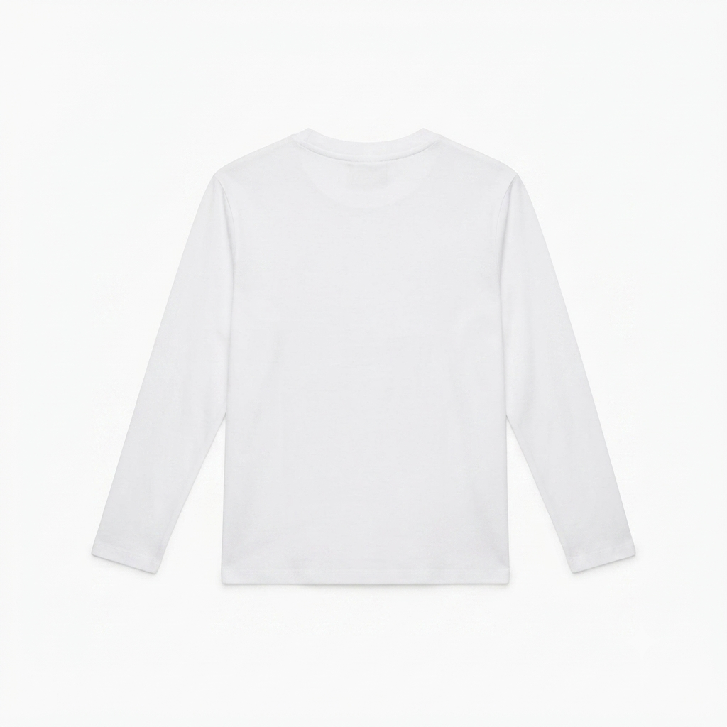 Calvin Klein maglietta junior in jersey manica lunga Small Chest LV1CKTJA17 YAF bianco