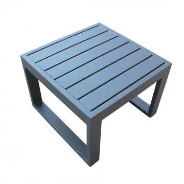 Tavolino quadrato Cuba 45 x 45 con struttura in alluminio verniciato