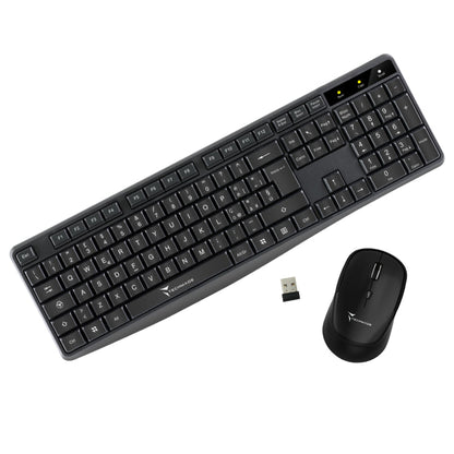 Techmade Combo Set Tastiera + Mouse Wireless Keyboard Layout Italia Pc/Portatile