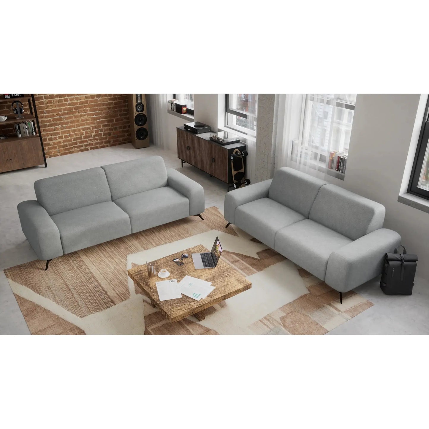 2-Sitzer-Sofa SOHO - Silber