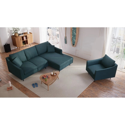 Ecksofa 4-Sitzer ALFAMA – Tiefblau