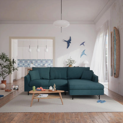 Ecksofa 4-Sitzer ALFAMA – Tiefblau