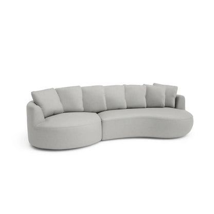 Ecksofa 4-Sitzer BELLEVILLE - Silber