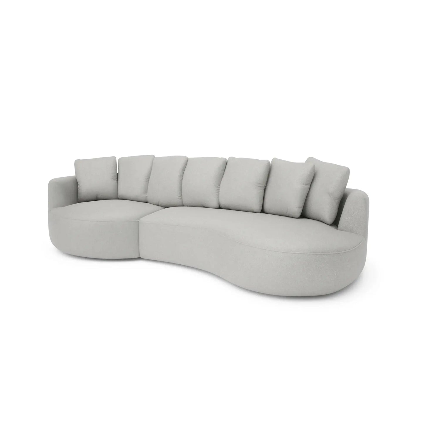 Ecksofa 4-Sitzer BELLEVILLE - Silber