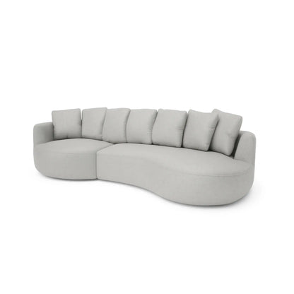 Ecksofa 4-Sitzer BELLEVILLE - Silber