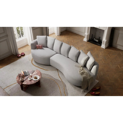 Ecksofa 4-Sitzer BELLEVILLE - Silber