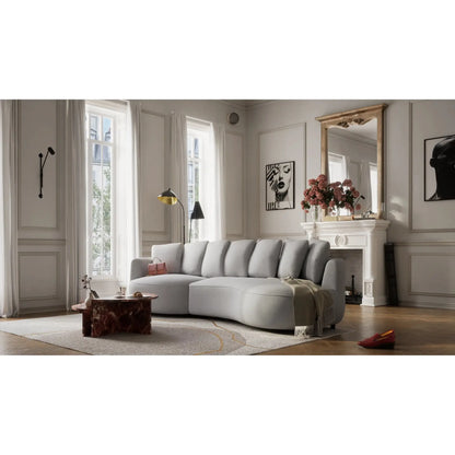 Ecksofa 4-Sitzer BELLEVILLE - Silber