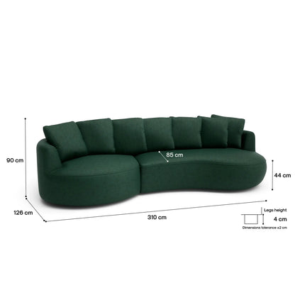 Ecksofa 4-Sitzer BELLEVILLE - Grün