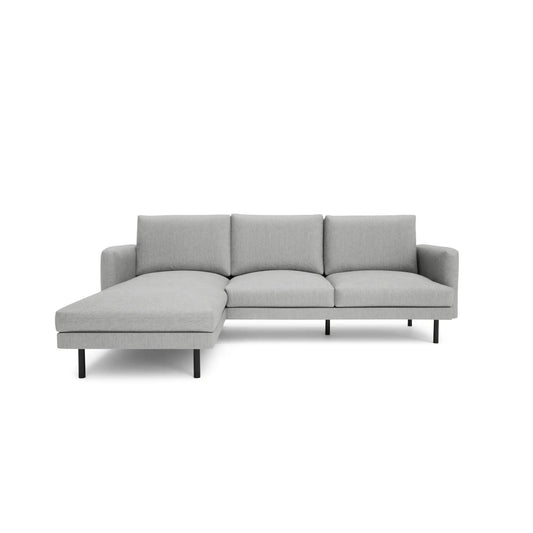 Ecksofa BRERA 4-Sitzer, Linksausrichtung – Grau