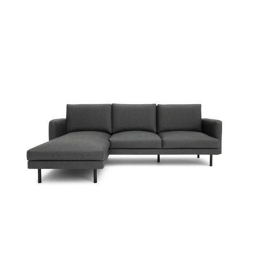 Ecksofa BRERA 4-Sitzer links - Dunkelgrau