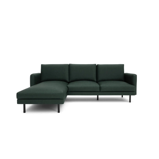 Ecksofa BRERA 4-Sitzer links - Grün
