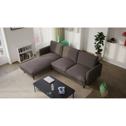 4-Sitzer Ecksofa BRERA Links - Taube