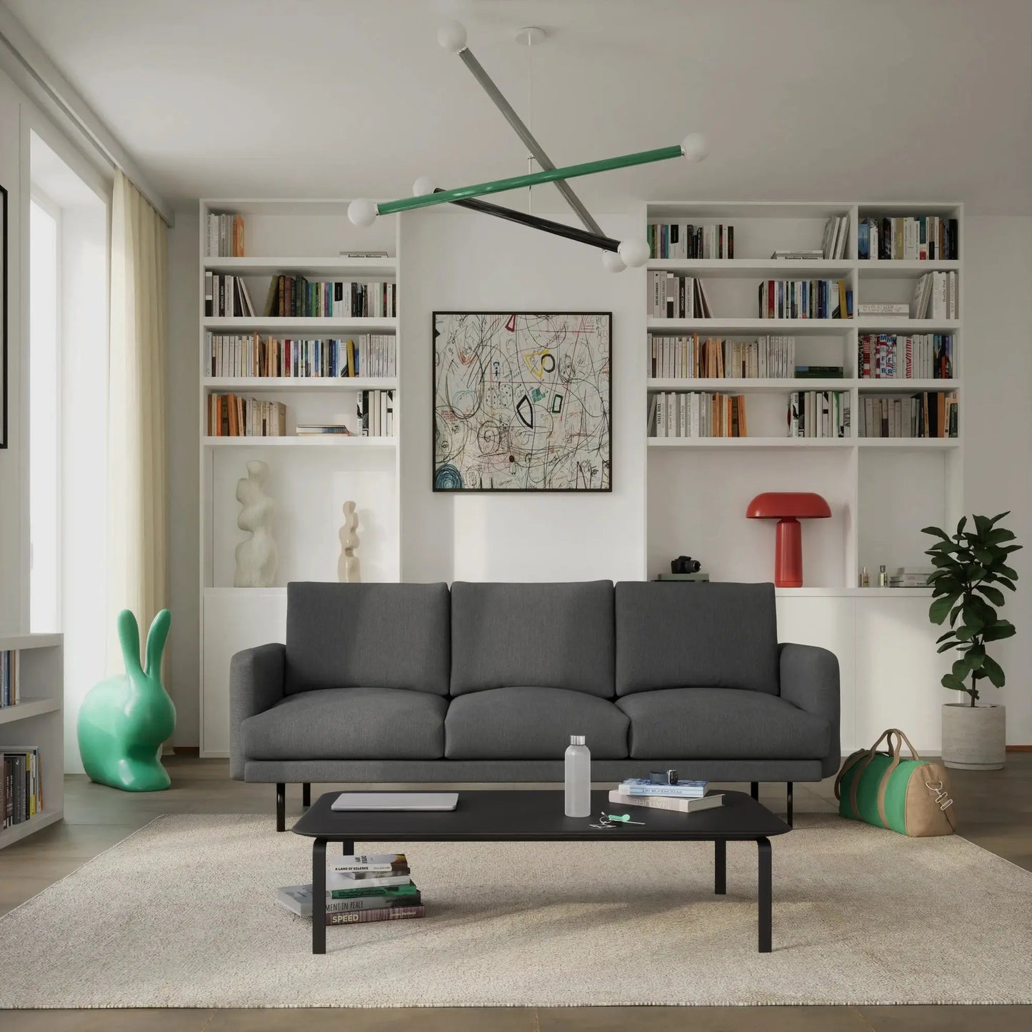 Divano 4 Posti BRERA - Grigio Scuro